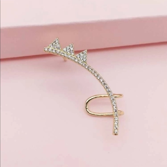 Rhinestone Earring Climber Cuff - Picture 2 of 4